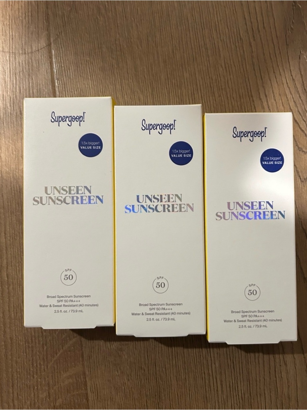 (3) 2.5  oz Supergoop! Unseen Sunscreen SPF 50